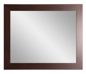 Dark Rustic Entry Way Framed Wall Mirror (size: 32''x 36'')