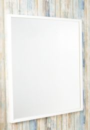 Pop Century White Framed Vanity Wall Mirror (size: 17.5''x 23'')
