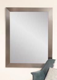 Nickel Silver Vanity Mirror (size: 27''x 32'')