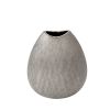 Ceramic 10.75" Vase, Silver