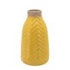 12" Chevron Vase, Yellow