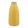 18" Chevron Vase, Yellow