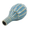 Turquoise/gold Ceramic Vase 12"