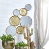 Metal 39" Mirrored Wall Decor,gold, Wb