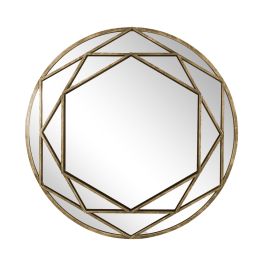 Metal Frame 32" Wall Mirror, Gold, Wb