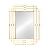 Metal 39" Rectangular Mirror,gold