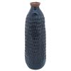 Cer, 24" Dimpled Vase, Navy