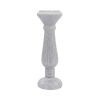 Cer, 12"h Candle Holder, Scratched, Silver