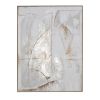 48x36 100% Hand Painted Abstract- Framed, Beige/gr