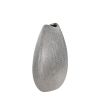 Ceramic 10.75" Vase, Silver