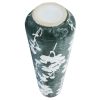 Cer 19" Floral Vase, Green/white