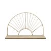 Metal/wood, S/2 13/16"h Arched Wall Shelves, Gold