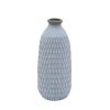 Ceramic Organic Dimpled Vase,12" Blue