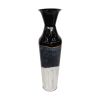 Metal 36" Bottle Vase, Black/white