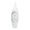 Glass, 18''h, Abstract Vase-white