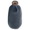 Cer, 9" Dimpled Vase, Navy