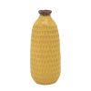 12" Dimpled Vase, Yellow
