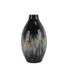 Ceramic 14.5" Vase, Black/bluemix