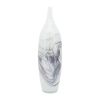 Glass, 18''h, Abstract Vase-white