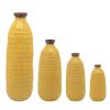9" Dimpled Vase, Yellow