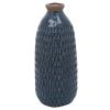 Cer, 12" Dimpled Vase, Navy