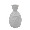 11"h Textured Olpe Vase, White