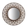 Bamboo, 35" Mirrored Wall Deco, Brown