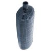 Cer, 18"h Textured Vase, Navy