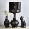 Black Striped Texture Vase 16"