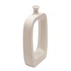 Cer, 18" Vase W/cutout, White