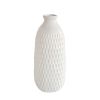Ceramic 12" Dimpled Vase, White