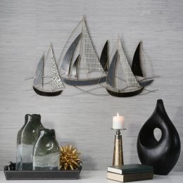Metal 36" Boat Wall Accent, Multi Wb