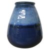 Ceramic 11" Vase, Reactive Blue
