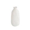 Ceramic 9" Dimpled Vase, White