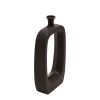 Cer, 18" Vase W/cutout, Black