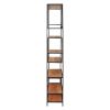 Metal/wood, 34"h 9-tiered Shelf, Brown/black