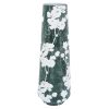 Cer 19" Floral Vase, Green/white