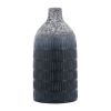 Cer, 12"h 2-tone Tribal Vase, Gray/blue
