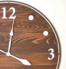 30" Oversized Dark Brown Farmhouse Wall Clock