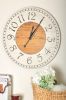 24" Oversized Antique White Farmhouse Wall Clock4