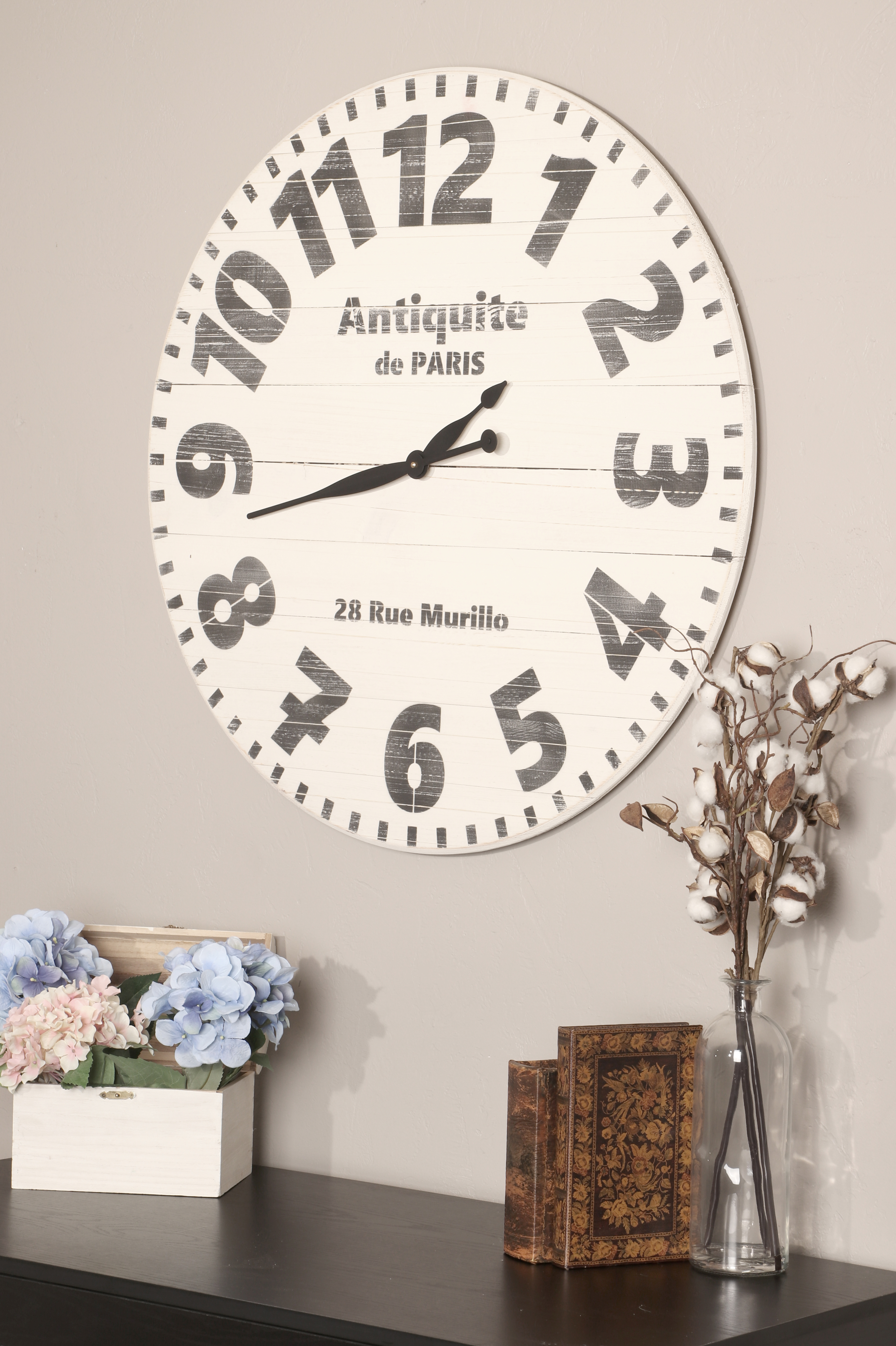 30" Oversized Antiquite de Paris Wall Clock