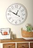 24" Oversized Antique White Farmhouse Wall Clock1