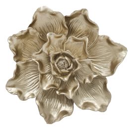 Resin 9" Flower Wall Accent, Gold