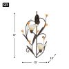 15" Wall Sconce with Lily Candle Cups