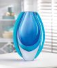 11" Azure Blue Art Glass Vase