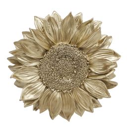 Resin 7" Sunflower Wall Accent, Gold