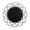 Metal 35" Geometric Mirror, Black Wb