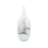 Glass, 14''h, Abstract Vase-white