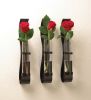 Set of 3 Wall Vases with Glass Cylinders
