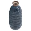 Cer, 16" Dimpled Vase, Navy